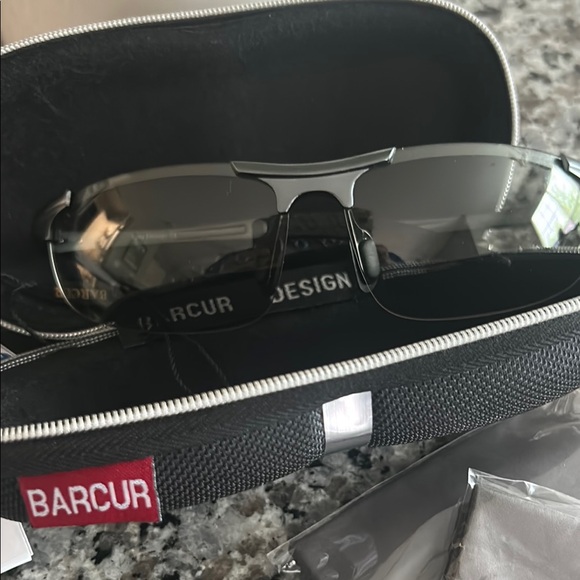 Barcur Black Men’s Italy Design Sunglasses with Case NWT - Picture 1 of 15